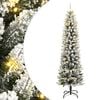 vidaXL Artificial Christmas Tree 300 LEDs and Flocked Snow 210 cm