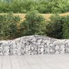 vidaXL Arched Gabion Baskets 9 pcs 400x30x60/80 cm Galvanised Iron