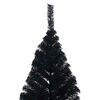 vidaXL Artificial Pre-lit Christmas Tree Black 210 cm PVC