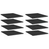 vidaXL Bookshelf Boards 8 pcs High Gloss Black 40x50x1,5 cm Engineered Wood