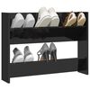 vidaXL Wall Shoe Cabinet High Gloss Black 80x18x60 cm Engineered Wood