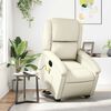 vidaXL Electric Stand up Massage Recliner Chair Cream Faux Leather