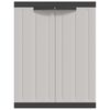 vidaXL Outdoor Storage Cabinet Grey and Black 65x37x85 cm PP