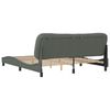 vidaXL Bed Frame without Mattress "Hvar" Dark Grey 180x200 cm King Fabric