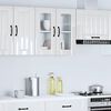 vidaXL Kitchen Wall Cabinet with Glass Door Lucca High Gloss White Engineered Wood