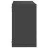 vidaXL Wall Cube Shelves 2 pcs Grey 26x15x26 cm
