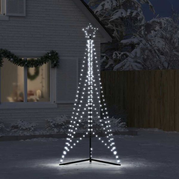 vidaXL LED Christmas Tree 483 LEDs Cold White 240 cm