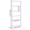 vidaXL Barn Door Brown 100 x 2.5 x 208 cm Solid Pine Wood