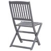 vidaXL Folding Outdoor Chairs 4 pcs with Cushions Solid Acacia Wood