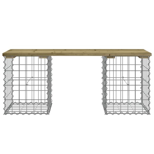 vidaXL Garden Bench Gabion Design 103x31x42 cm Impregnated Wood Pine