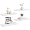 vidaXL Floating Wall Shelves 4 pcs White 60x23.5x3.8 cm MDF