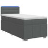 vidaXL Box Spring Bed with Mattress and LED Dark Grey 107 x 203 cm