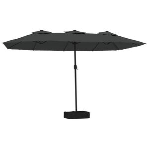 vidaXL Garden Parasol | Anthracite | Polyester | Double-head | Foldable