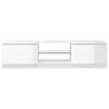 vidaXL TV Cabinet with LED Lights High Gloss White 140x40x36 cm