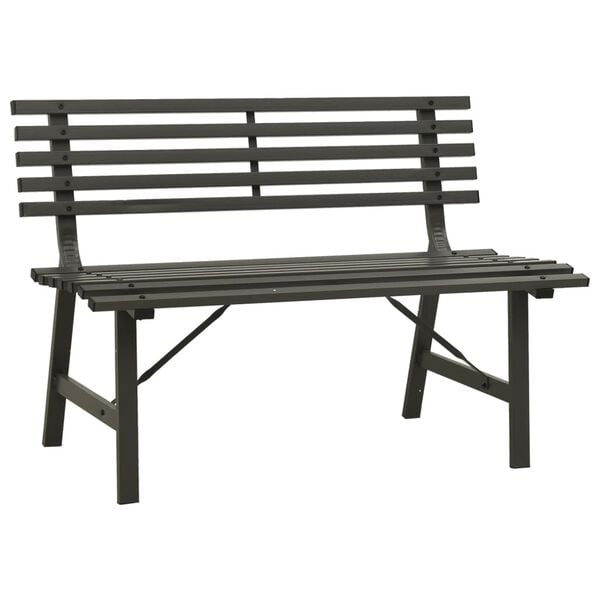 vidaXL Garden Bench 110 cm Steel Black
