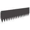 vidaXL Lawn Edge with Top Fold 10 pcs 103x30cm Steel Black