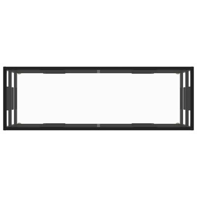 vidaXL TV Cabinet Black with Tempered Glass 120x40x40 cm