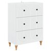 vidaXL Drawer Cabinet White 66 x 34.5 x 90 cm Engineered Wood