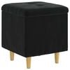 vidaXL Ottoman with Storage Black 40 x 40 x 45 cm Velvet