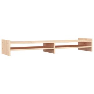 vidaXL Monitor Stand 100x27x15 cm Solid Wood Pine