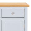 vidaXL Sideboard 110x33.5x70 cm Solid Oak Wood
