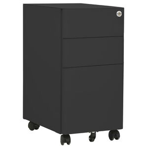 vidaXL Mobile File Cabinet Anthracite 30x45x59 cm Steel