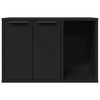 vidaXL Cat Litter Box Enclosure Black 60x40x40 cm Engineered Wood