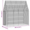 vidaXL Rabbit Cage Silver 200 x 100 x 210 cm Galvanised Steel