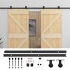 vidaXL Sliding Door 2 pcs 90 x 210 cm Solid Pine Wood