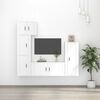 vidaXL 5 Piece TV Cabinet Set White Engineered Wood