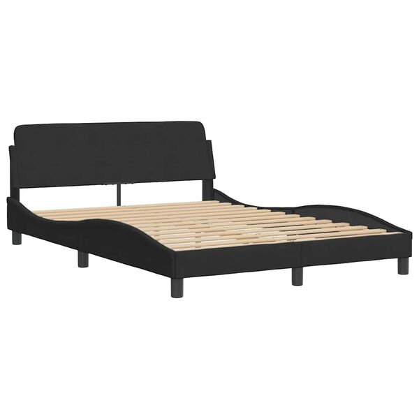 vidaXL Bed Frame "Dover" Black 137x190 cm Double Velvet