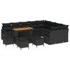vidaXL Garden Sofa Set 13 pcs 12-Seater Black