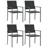 vidaXL 5 Piece Garden Dining Set Poly Rattan and Steel