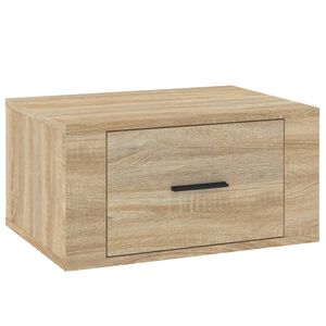 vidaXL Wall-mounted Bedside Cabinet Sonoma Oak 50x36x25 cm