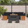 vidaXL Garden Sofa Set with Cushion 13 pcs Black Poly Rattan
