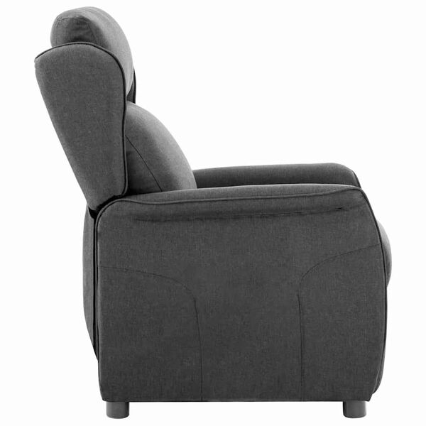 vidaXL Recliner Chair Dark grey 67.5 x 93.5 x 101.5 cm Fabric