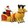 vidaXL Christmas Inflatable Santa and Reindeer Decoration LED 130 cm