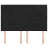 vidaXL Headboard Black 144x5x118/128 cm Velvet