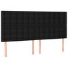 vidaXL LED Headboard Black 200 cm Fabric