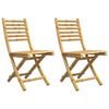 vidaXL Folding Chairs 2 pcs 43x54x88 cm Bamboo
