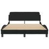 vidaXL Bed Frame "Dover" Black 137x190 cm Double Fabric