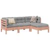 vidaXL 4 Piece Garden Sofa Set with Cushions Solid Wood Douglas Fir