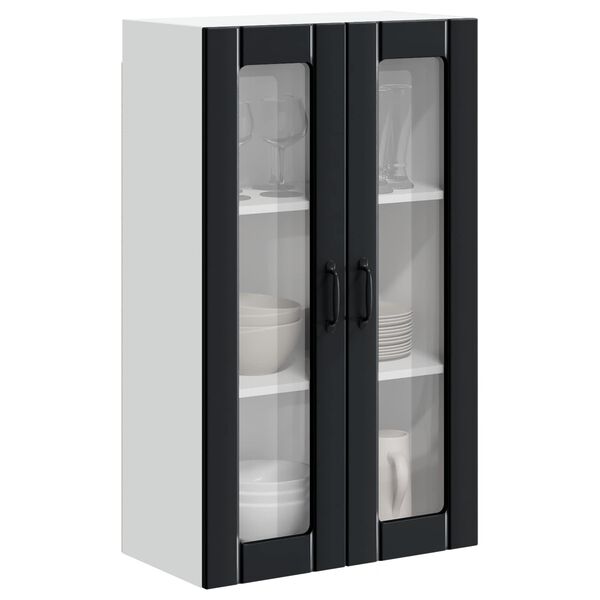vidaXL Kitchen Wall Cabinet Black 60 x 31 x 100 cm Engineered Wood