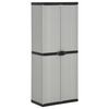 vidaXL Garden Storage Cabinet | Grey | PVC | Medium | Garden Storage Cabinet