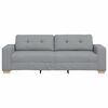 vidaXL 3-Seater Sofa Light Grey 220x78x80 cm Fabric