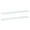 vidaXL Wall Shelves 2 pcs High Gloss White 80x9x3 cm