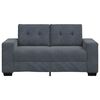vidaXL Loveseat Sofa Dark Grey 120 cm Velvet