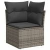 vidaXL Sofa Set with Cushion 9 pcs Grey Poly Rattan