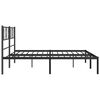 vidaXL Metal Bed Frame without Mattress with Headboard Black 180x200cm