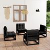 vidaXL 4 Piece Garden Lounge Set with Cushions Solid Pinewood